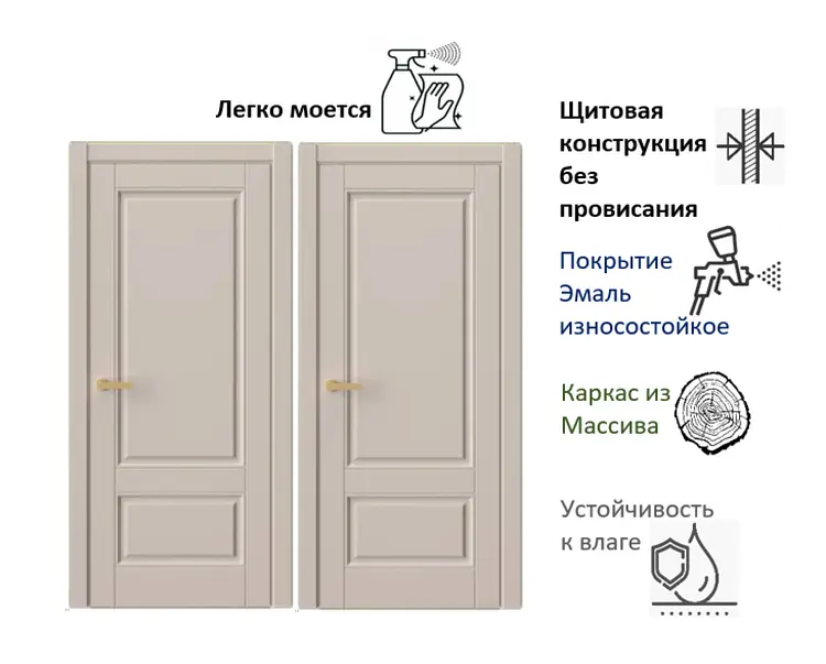 Межкомнатная дверь Gc-3 Эмаль Кварц-Белая